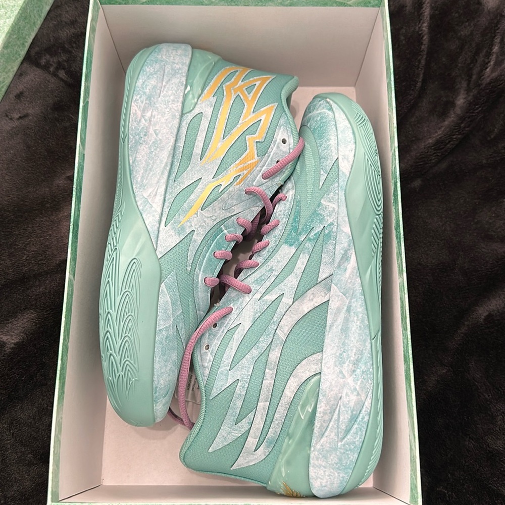 Brand new Lamelo Ball Jade Tigers in box.  Size US 9